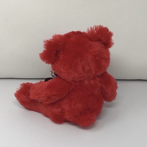 Galerie Hershey's Kisses Red Bear 9" Plush Brown Ribbon Stuffed Animal Toy - Picture 3 of 7